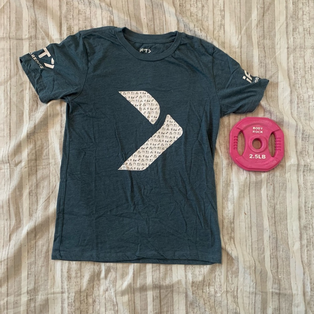 💪🏻 iFit Logo Tee Heather Navy Extra Small (unisex - runs big)